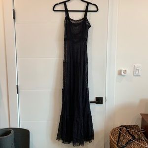 Free People Black Slip Maxi Dress XS